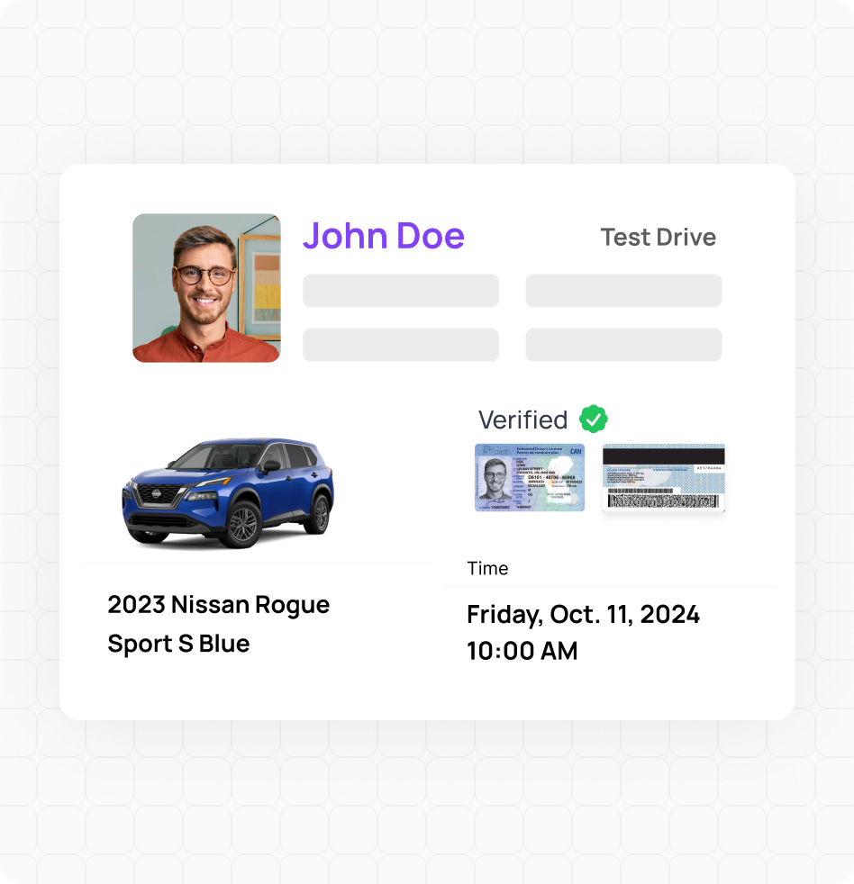 AVA™ Online Appointments — verified test drive booking
